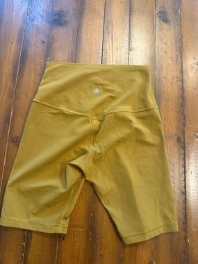lululemon athletica High-Rise Bike Shorts in Mustard